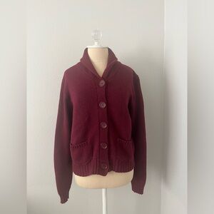 Ralph Lauren Polo Jeans Burgundy Cardigan